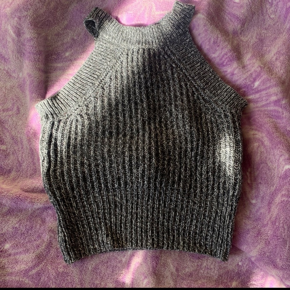 Aeropostale Bethany Moto knit crop top